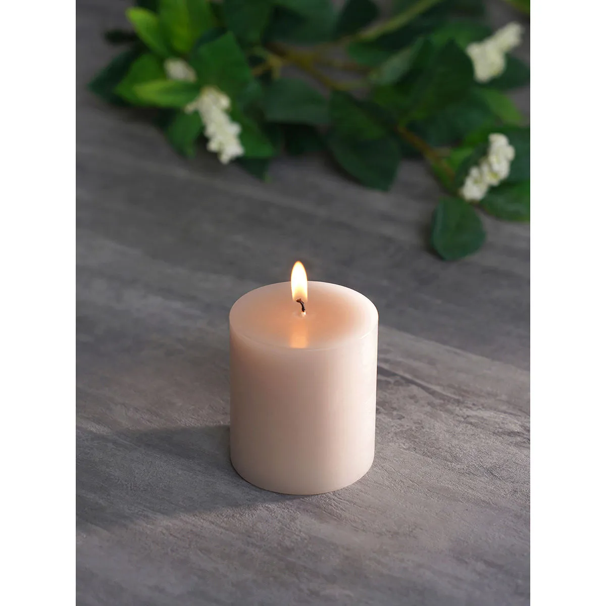 Pure Home + Living Grey Divine Pillar Candle Medium (Set of 2)