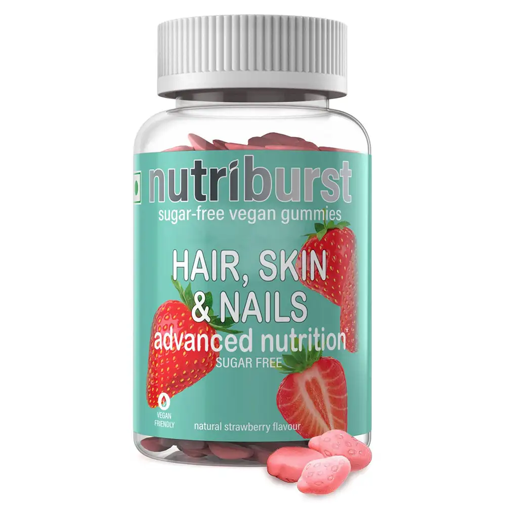 Nutriburst Hair, Skin & Nails,  60 gummies  Strawberry