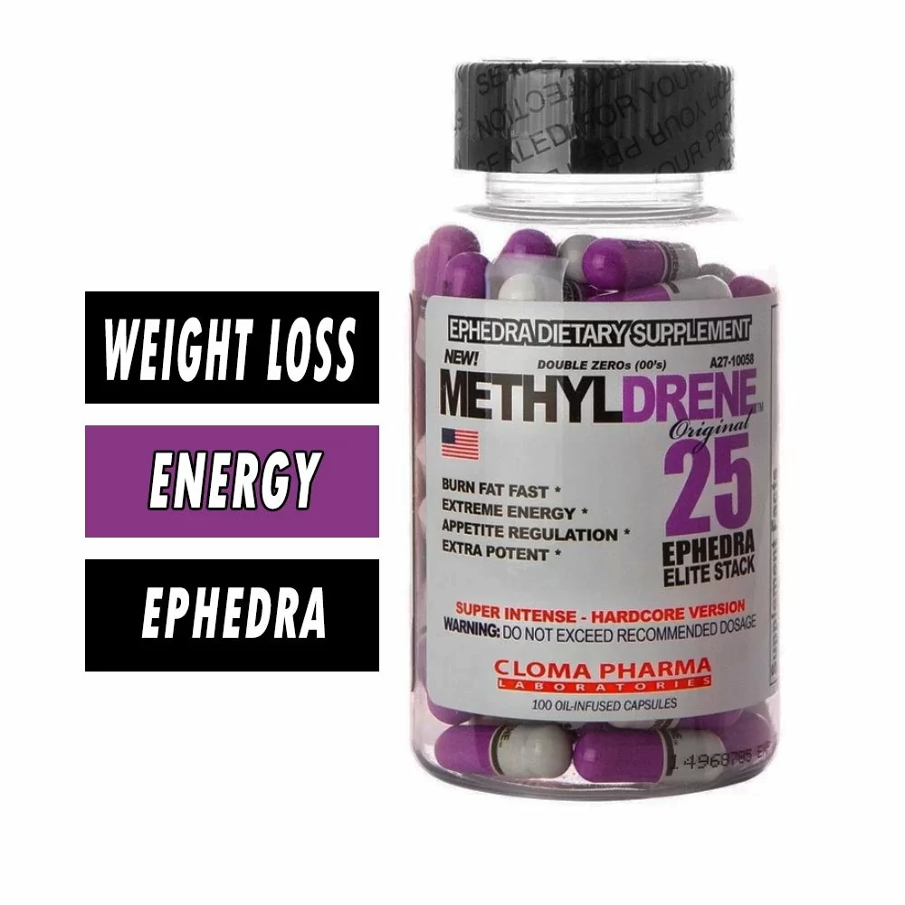 Methyldrene 25™ Elite w/ Ephedra By Cloma Pharma, 100 Capsules