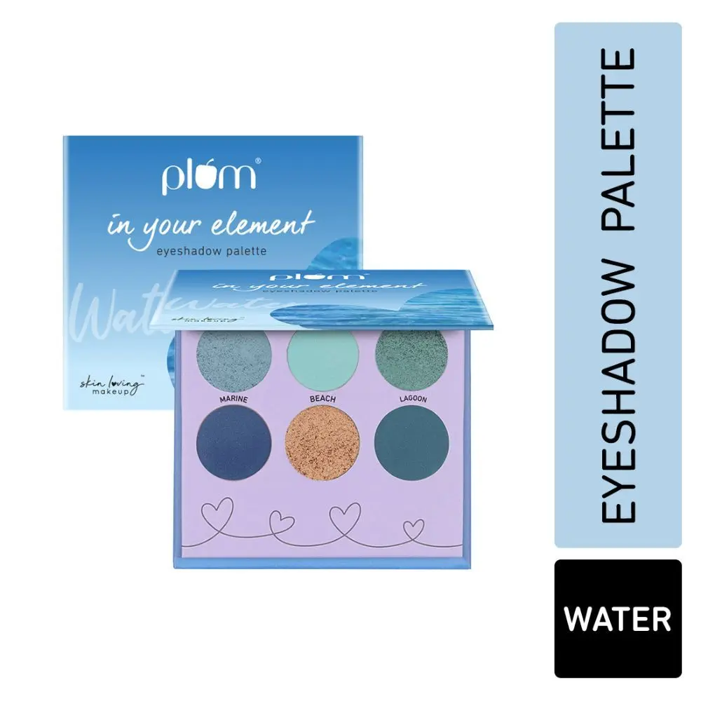 Plum In Your Element Eyeshadow Palette | Super Pigmented | Easy to Blend | 6-in-1 Palette | 02 Water