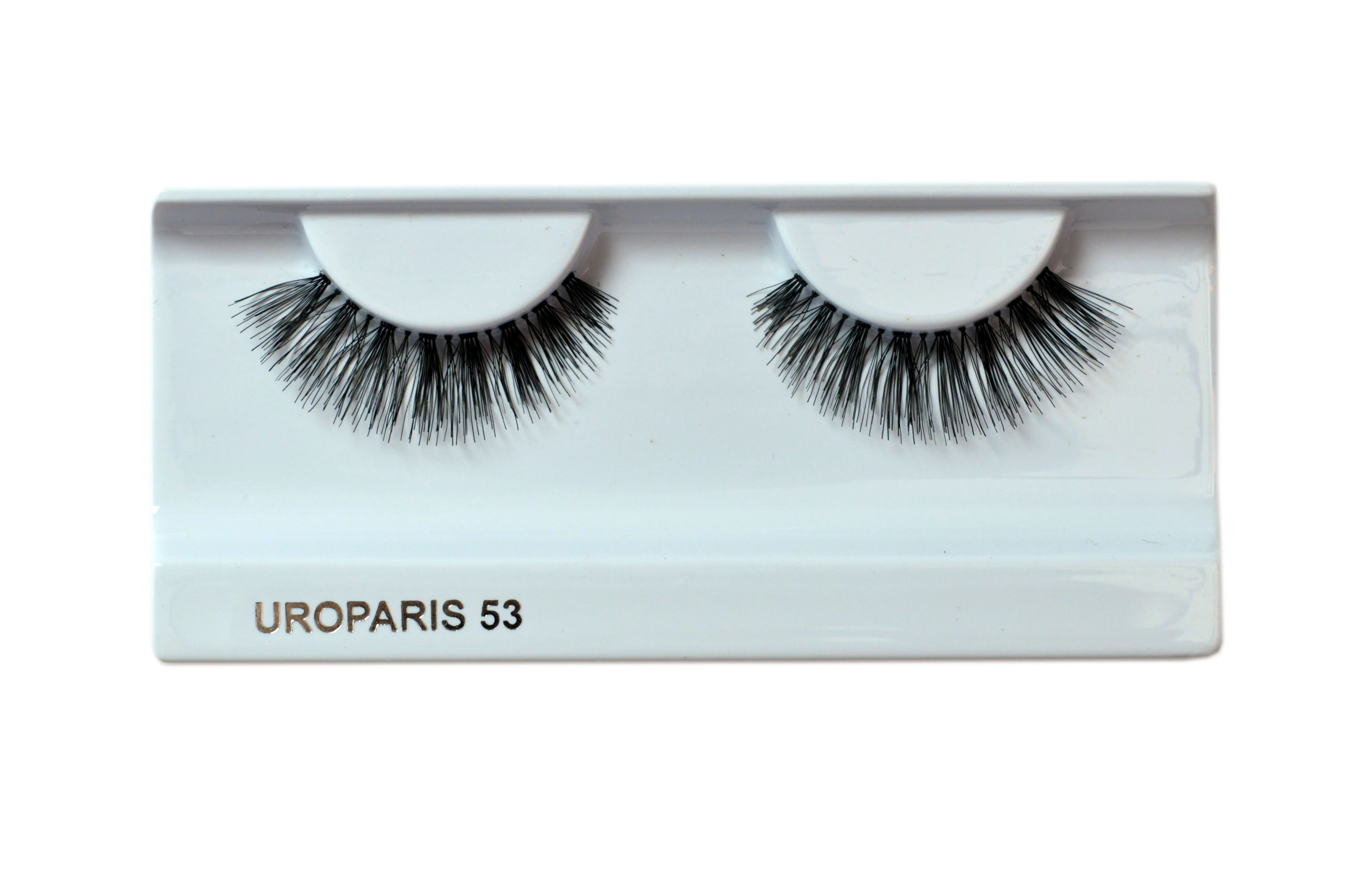 Uroparis Human Hair Eyelashes - 53 / BLACK