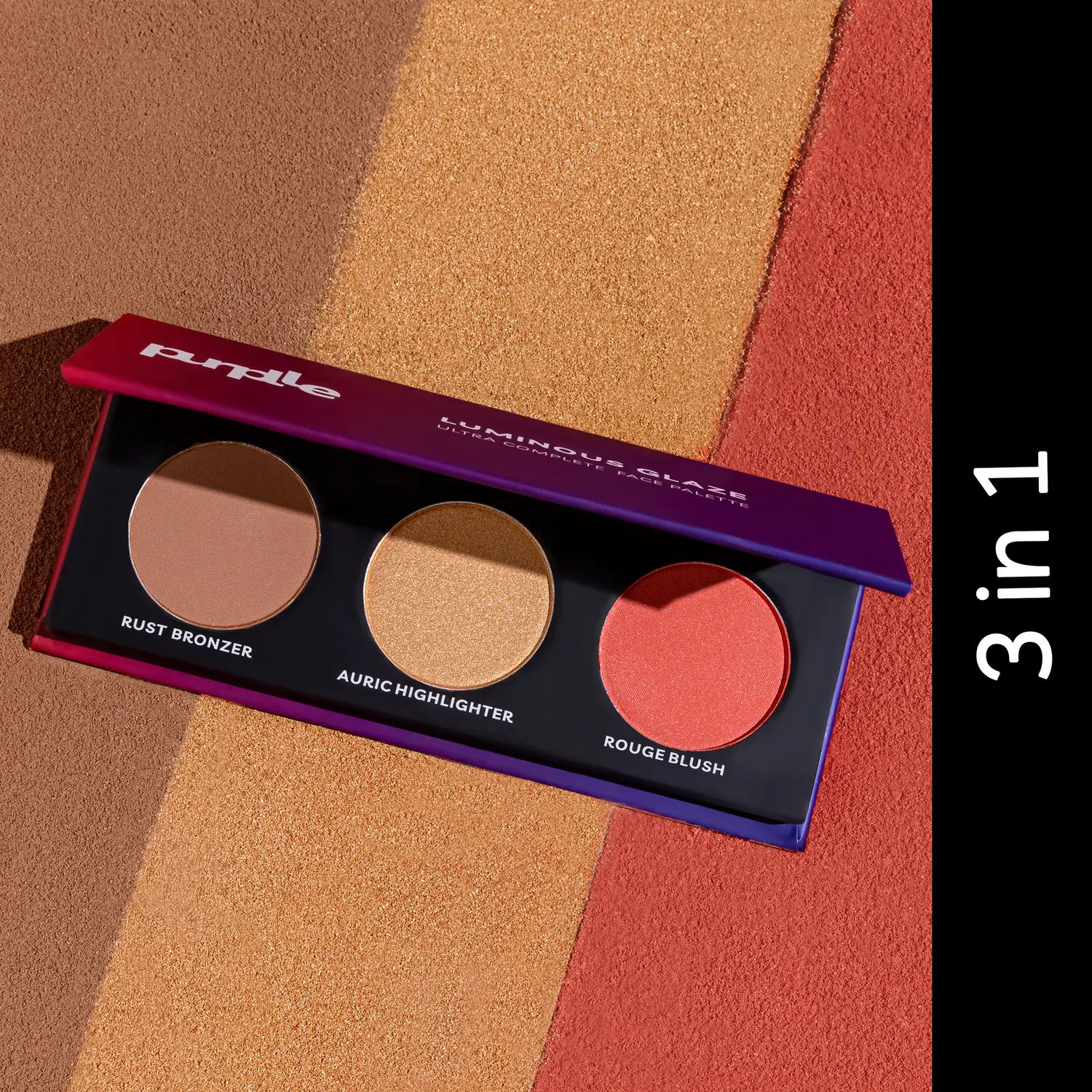 Purplle Luminous Glaze Ultra Complete Face Palette - Long Lasting | Matte | Shimmer | Buildable Coverage | High Pigmentation (12gm)