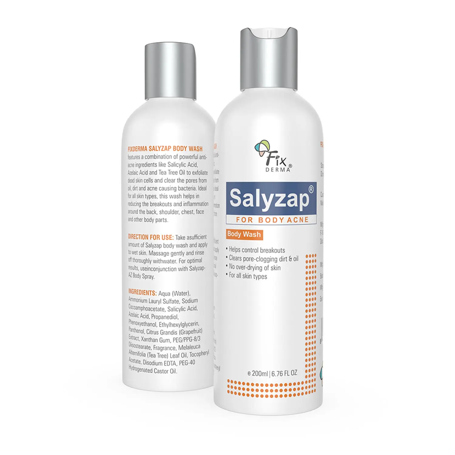 Fixderma Salyzap Acne Body Wash 200ml