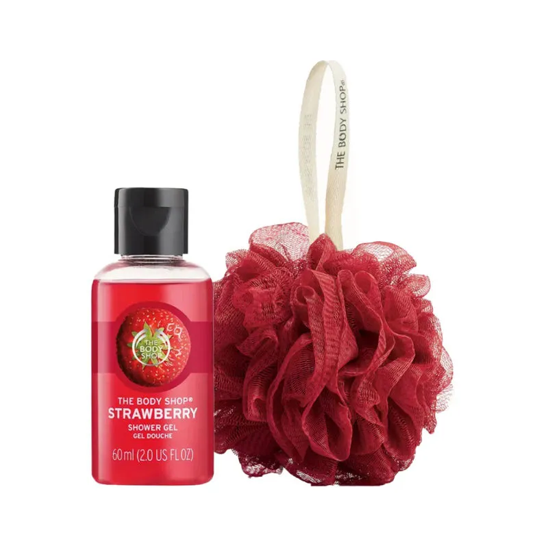 The Body Shop Strawberry Shower Gel Mini & Red Bath Lily