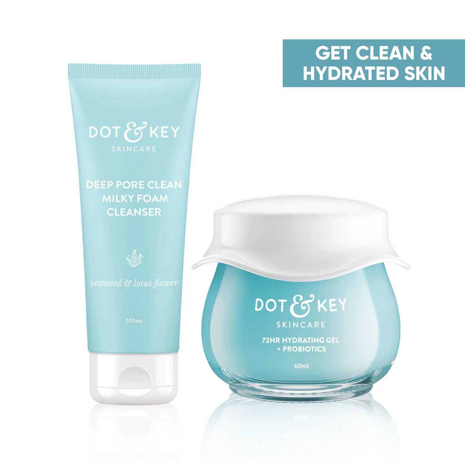 Dot & Key Summer Hydration & Barrier Repair Combo|Face Cleanser, Hydrating gel