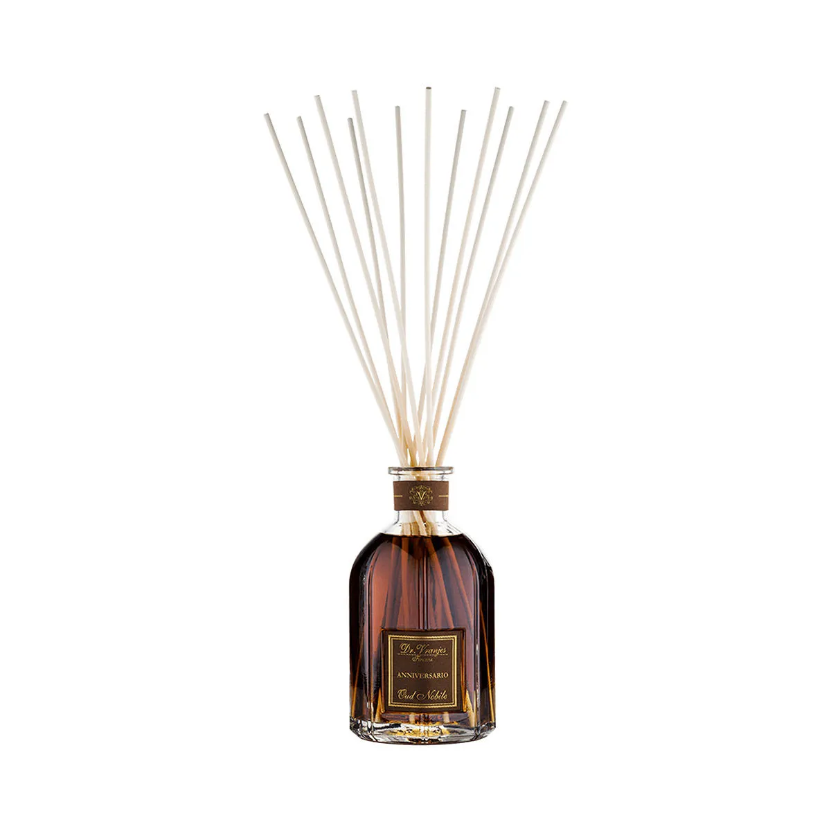 Dr.Vranjes Firenze Oud Nobile 250 ml Glass Bottle with White Rattan Sticks (Nr.10 - H.34)