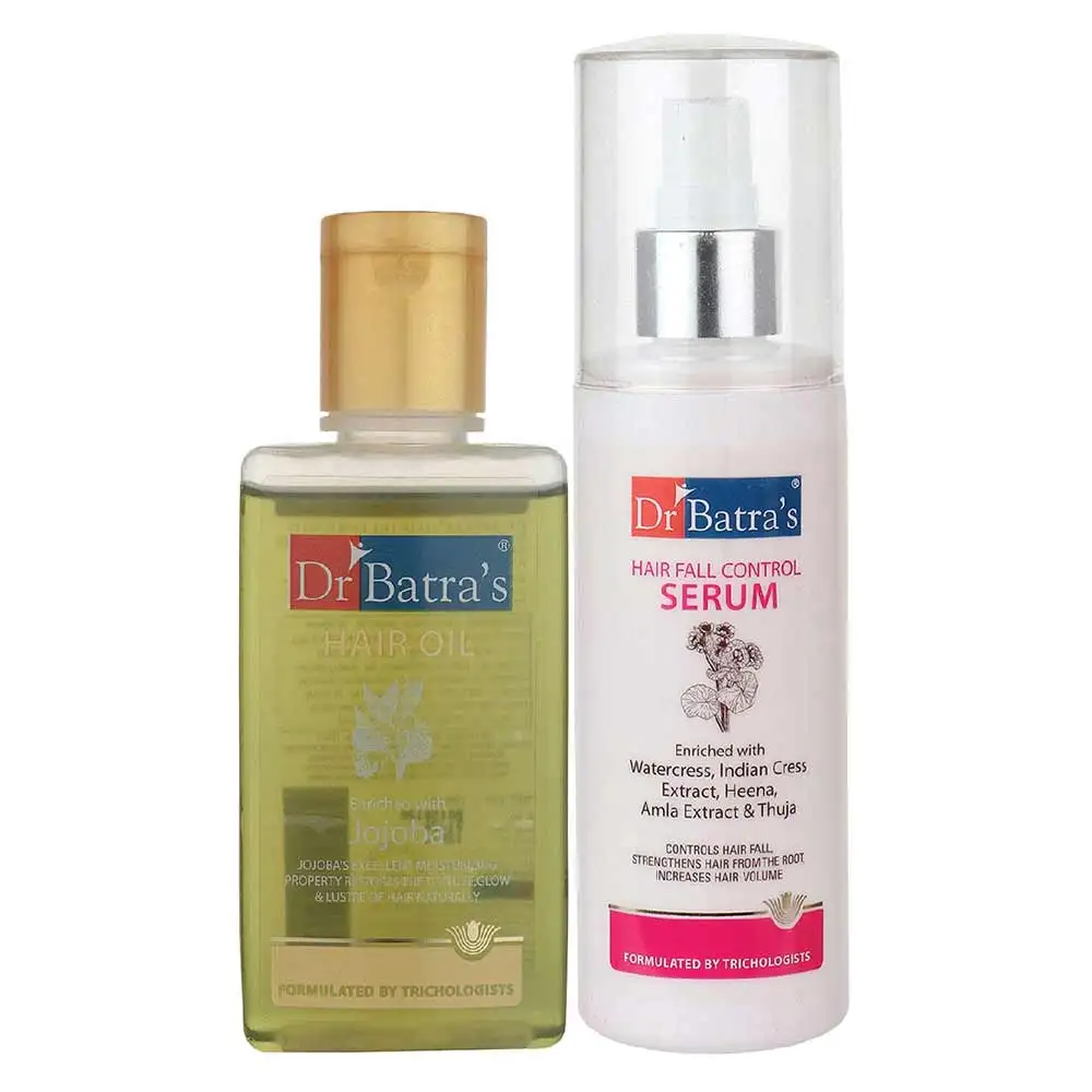 Dr Batra's Hair Fall Control Serum -125 ml & Hair Oil - 100 ml Combo,  2 Piece(s)/Pack  Hair Fall Control