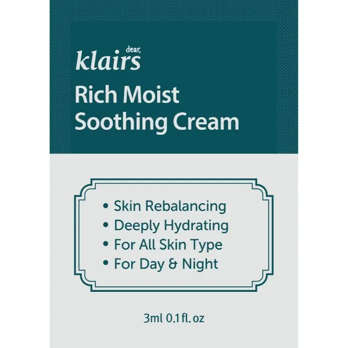 Dear Klairs Rich Moist Soothing Cream Sample (3 ml)