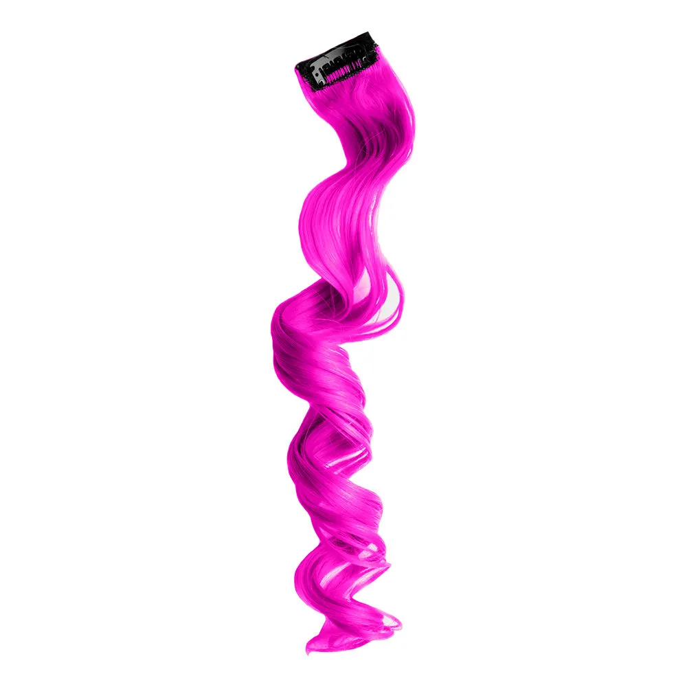 Streak Street Deep Magenta Curly Clip-On Strand