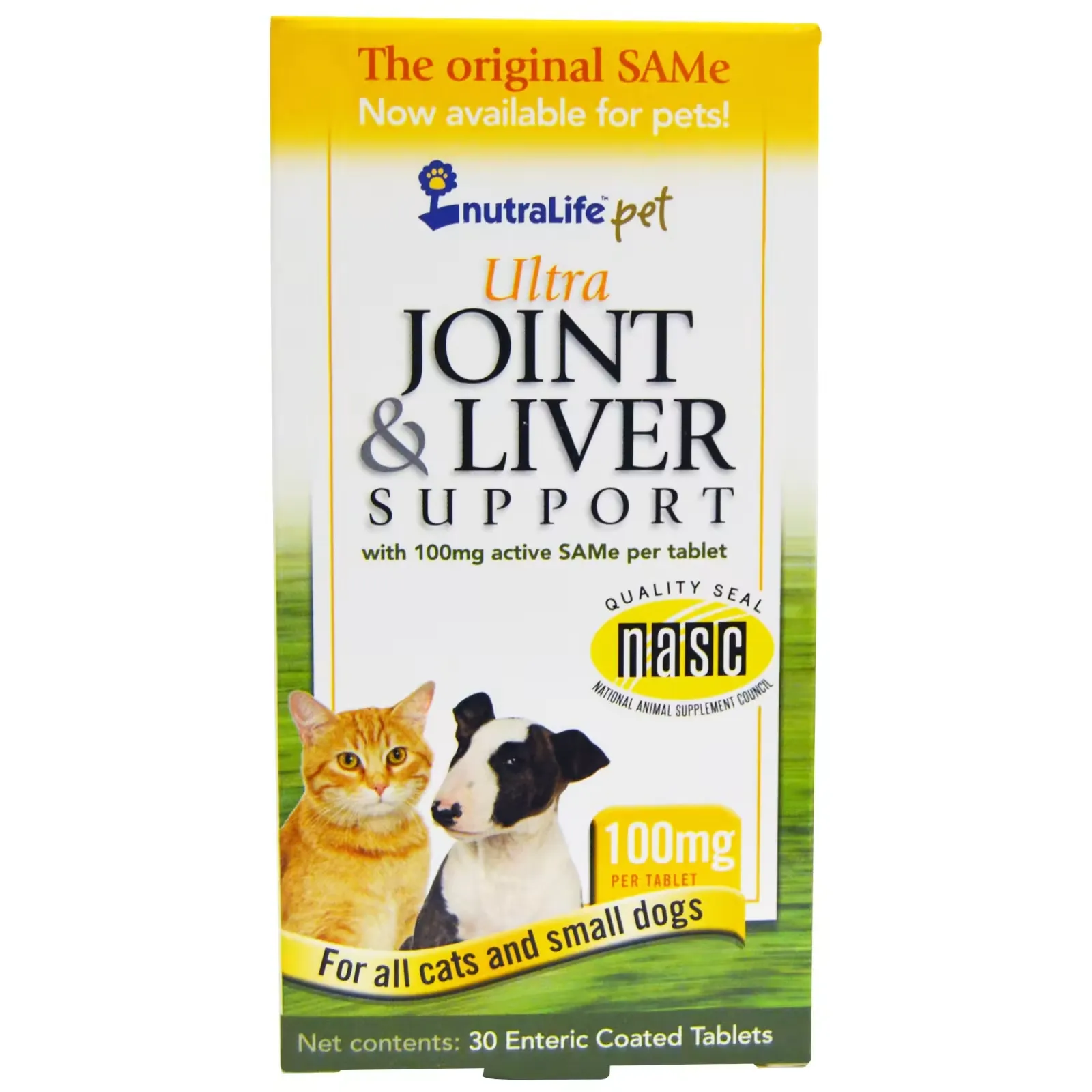 Pet, Ultra Joint & Liver Support, For All Cats and Small Dogs, 100 mg, 30 Enteric Coated Tablets