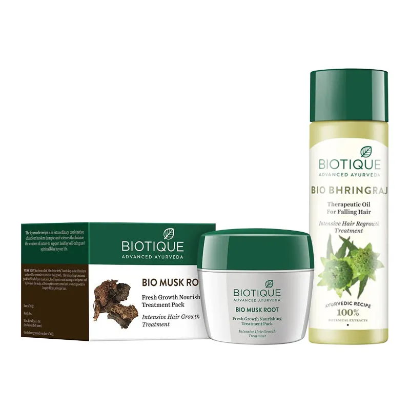 Biotique Bio Hair Nourishing Treatment Kit (Hair Pack & Oil)