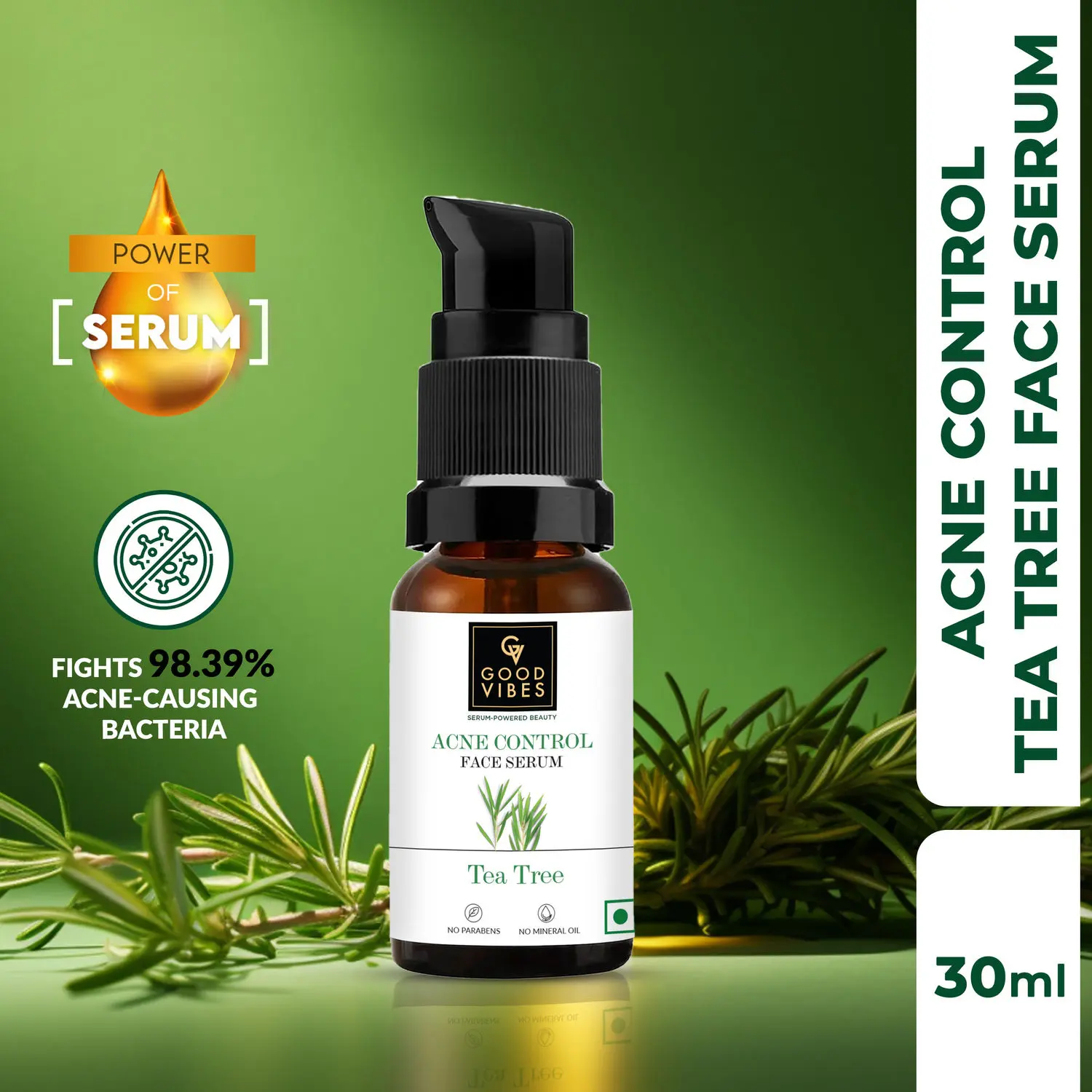 Good Vibes Acne-Control Tea Tree Face Serum with Power of Serum (30ml)