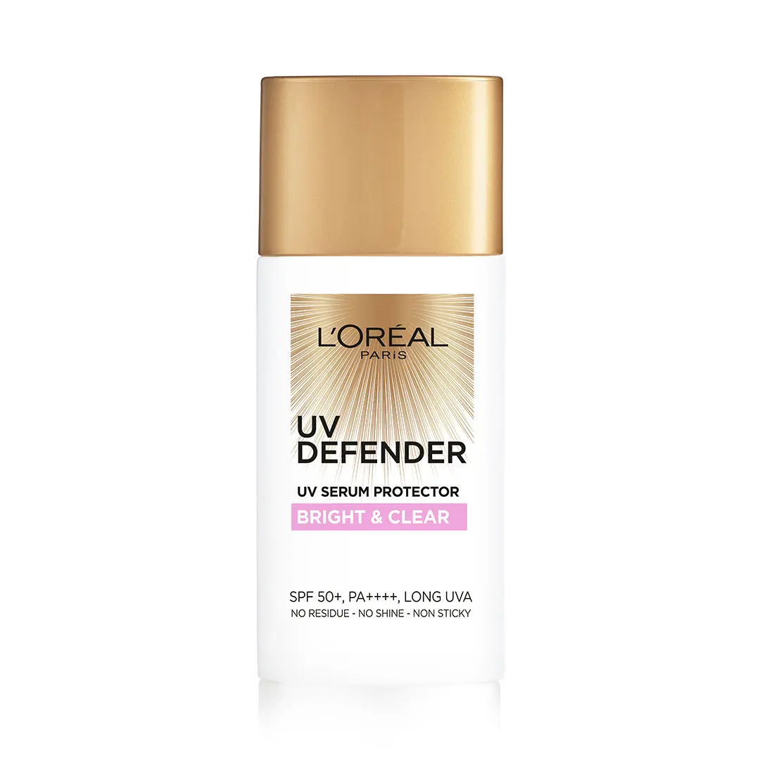 L'Oreal Paris UV Defender Serum Protector Sunscreen SPF 50+, Bright & Clear (50 ml)