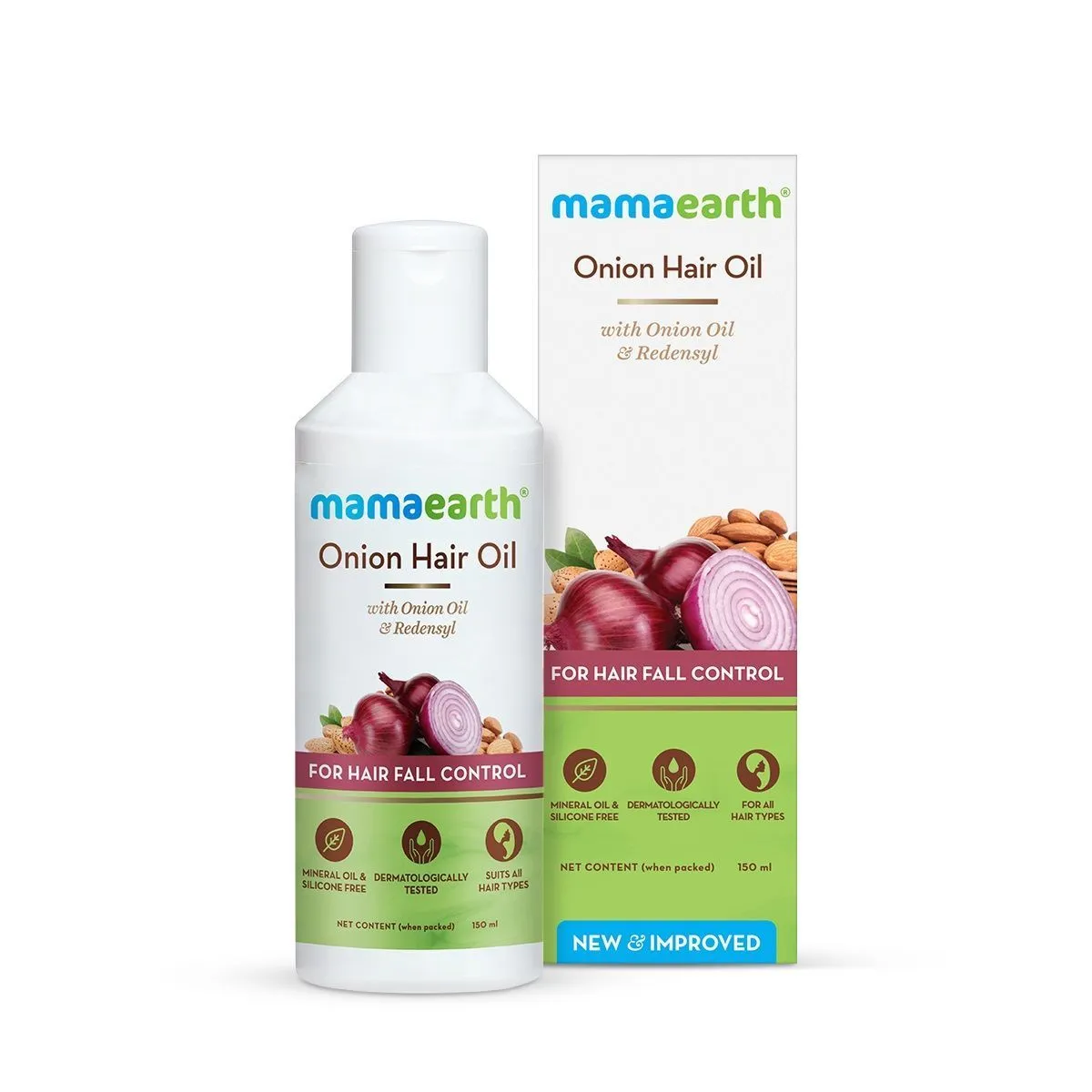 Mamaearth Onion Hair Oil with Onion & Redensyl for Hair Fall Control