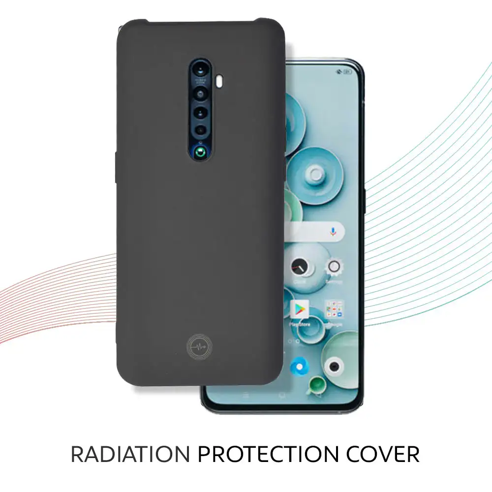 Envirocover Silicon Back Cover for OPPO Reno 2,  with Radiation Protection Technology (Black)