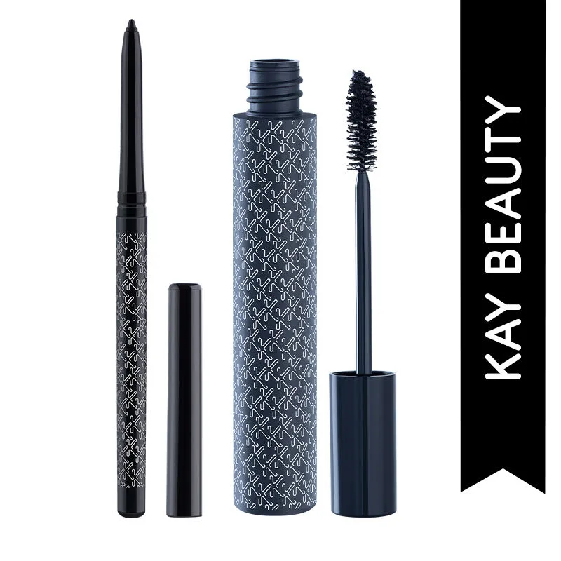 Kay Beauty Eyes On Point Combo - Ultra Black Volume & Length Mascara & Waterproof 24 Hour Kajal