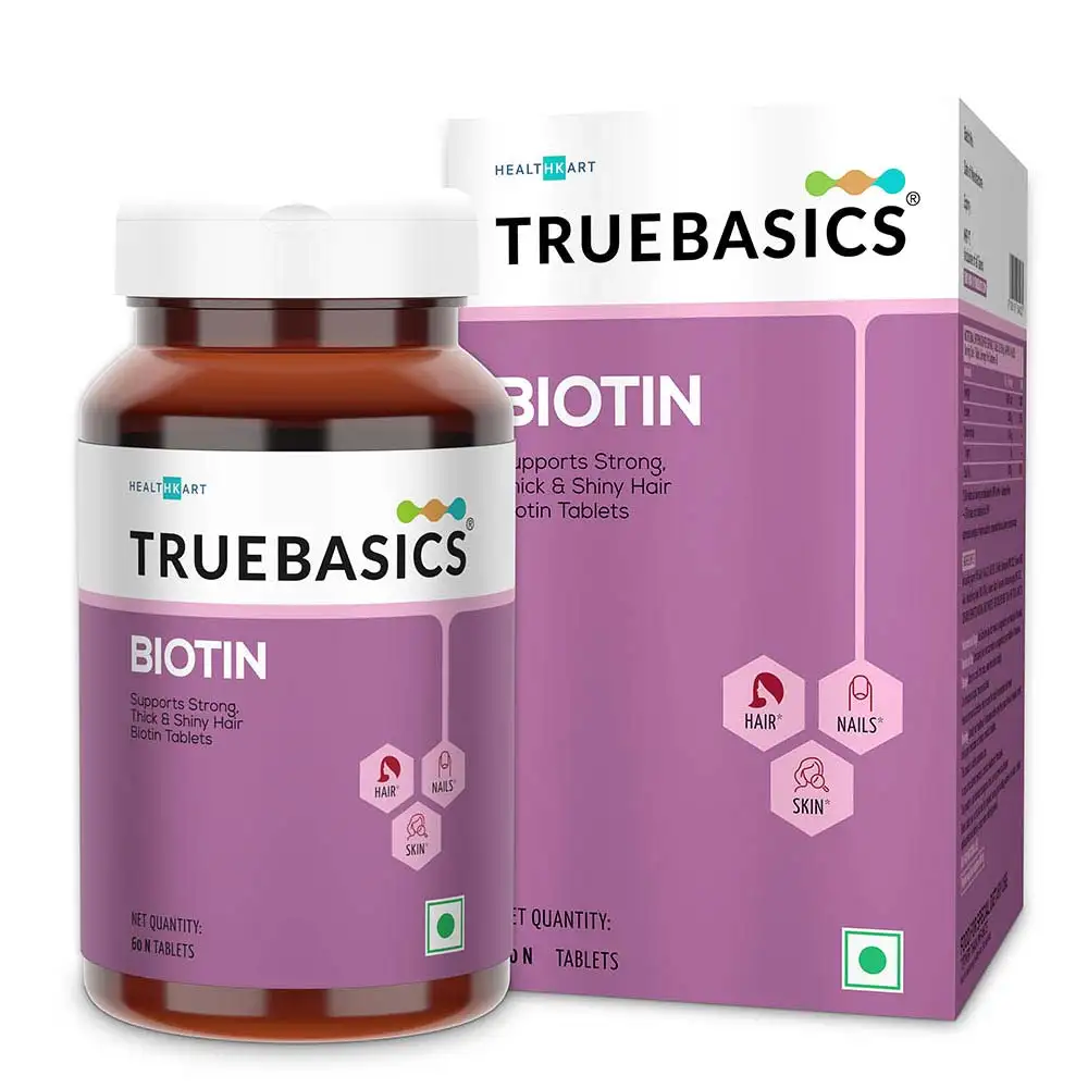 TrueBasics Biotin 10000 mcg,  60 tablet(s)  Unflavoured