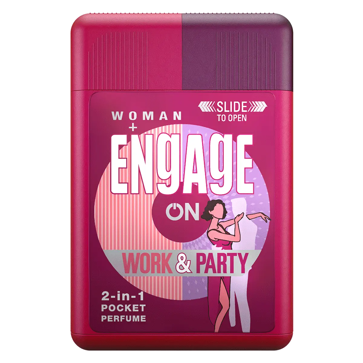 Engage On 2-In-1 Pocket Perfume Woman Work & Party, Skin Friendly, 28 ml