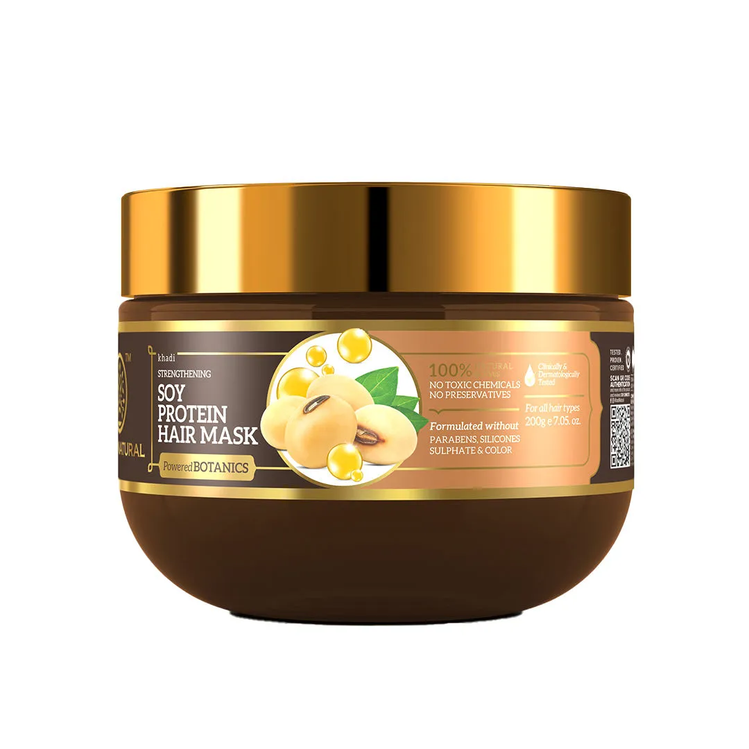 Khadi Natural Strengthening Soy Protein Hair Mask Powered Botanics