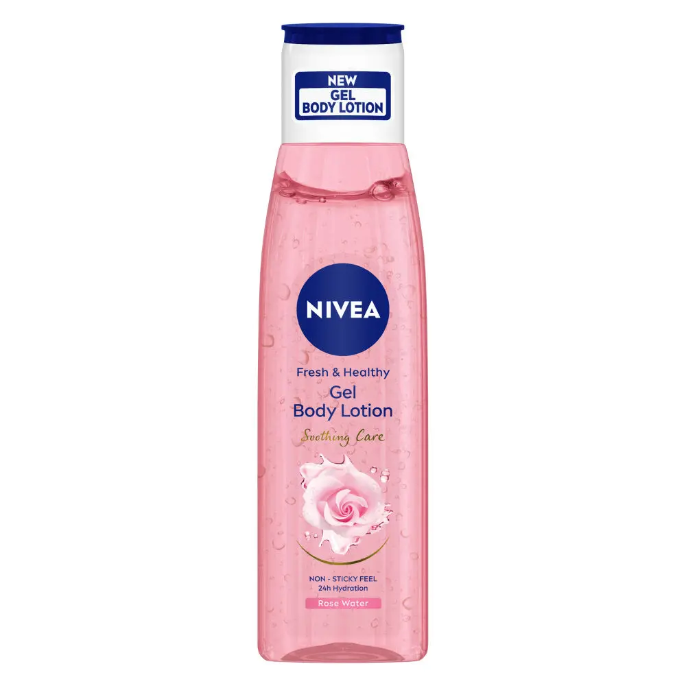 Nivea Rose water Gel body lotion for Non-sticky feel & 24H Hydration