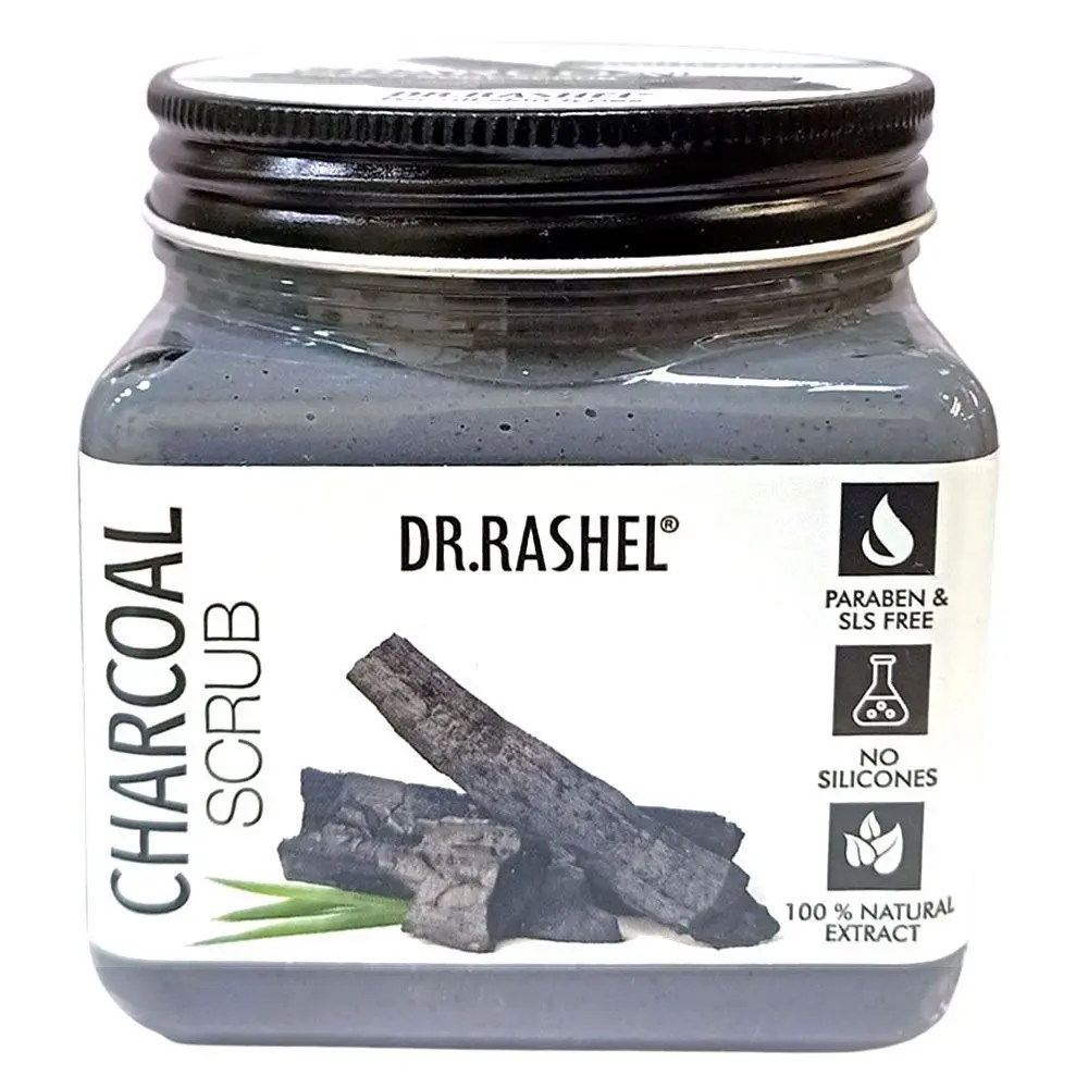 Dr.Rashel Whitening Charcoal Face and Body Scrub For All Skin Types (380 ml)