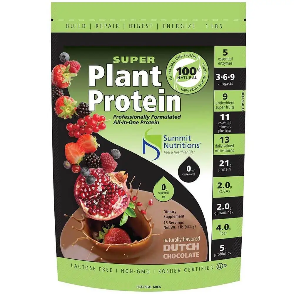 Summit Nutritions Super Plant Protein,  Dutch Chocolate  1 lb