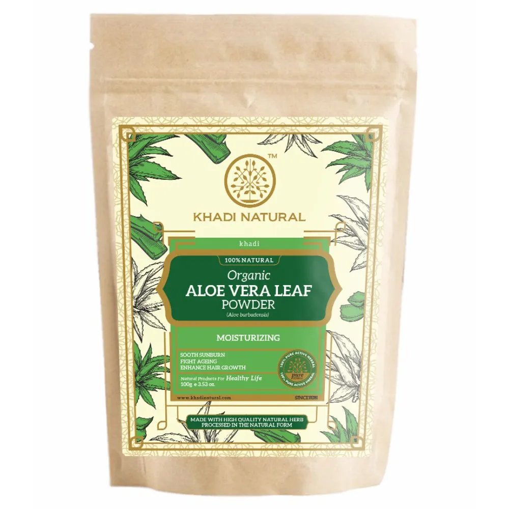 Khadi Natural Aloe Vera Leaf Organic Powder