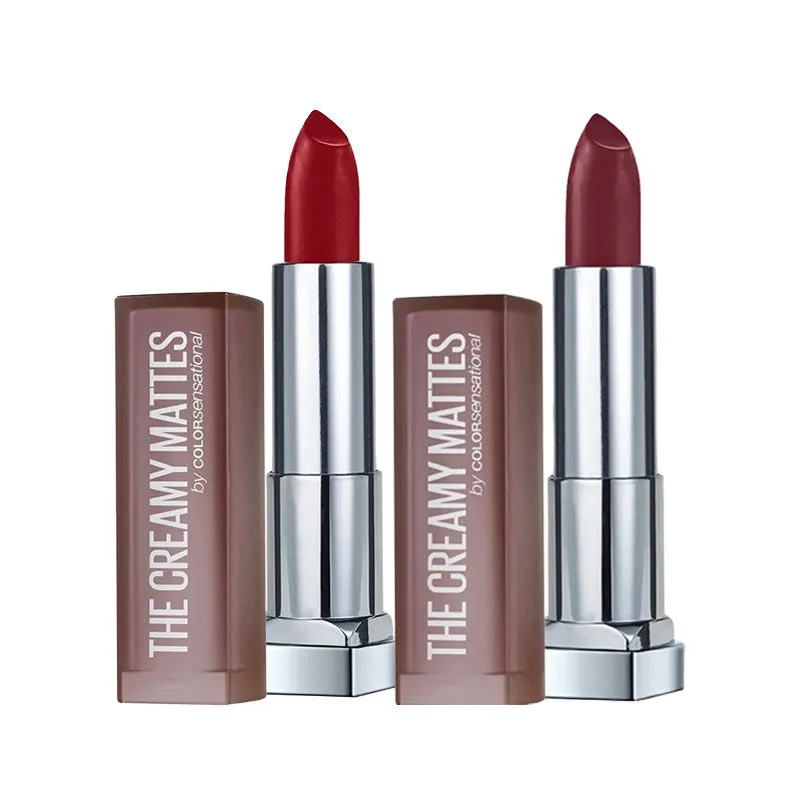 Maybelline New York Color Sensational Creamy Matte Lipstick - Divine Wine + Burgundy Blush