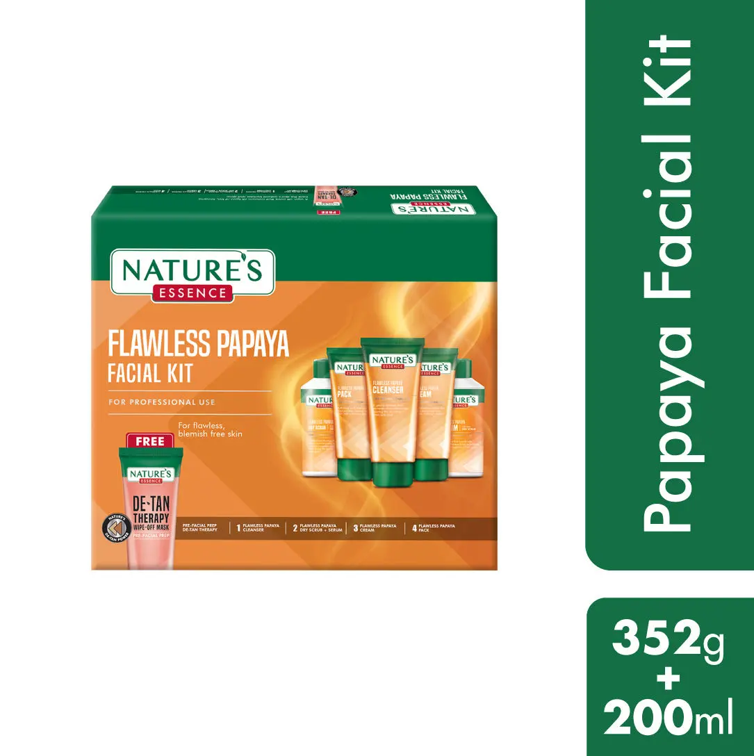 Nature's Essence Flawless Papaya Facial Kit (352 g + 200 ml)