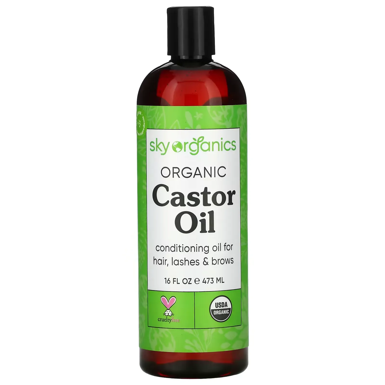 Organic Castor Oil, 16 fl oz (473 ml)