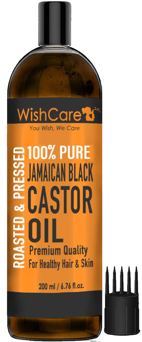 WishCare Premium Roasted & Pressed Jamaican Black Castor Oil For Healthy Hair & Skin (200 ml)