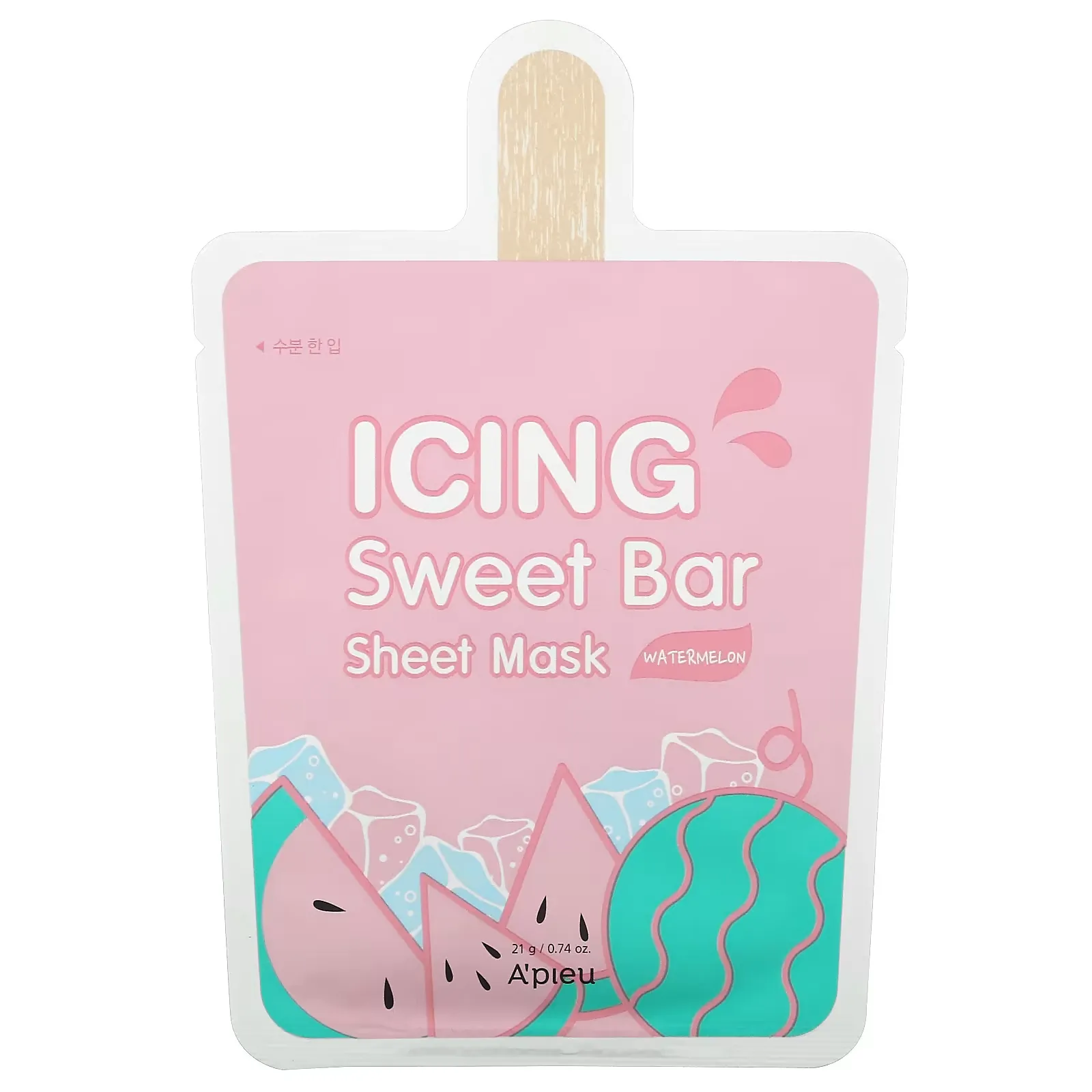 Icing Sweet Bar Beauty Sheet Mask, Watermelon, 1 Sheet, 0.74 oz (21 g)