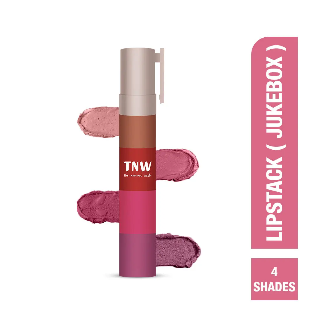 TNW- The Natural Wash Lipstack- 02. Jukebox | With Jojoba oil, Vitamin E & Shea butter | Ultra Pigmented | Transferproof | 6.4g