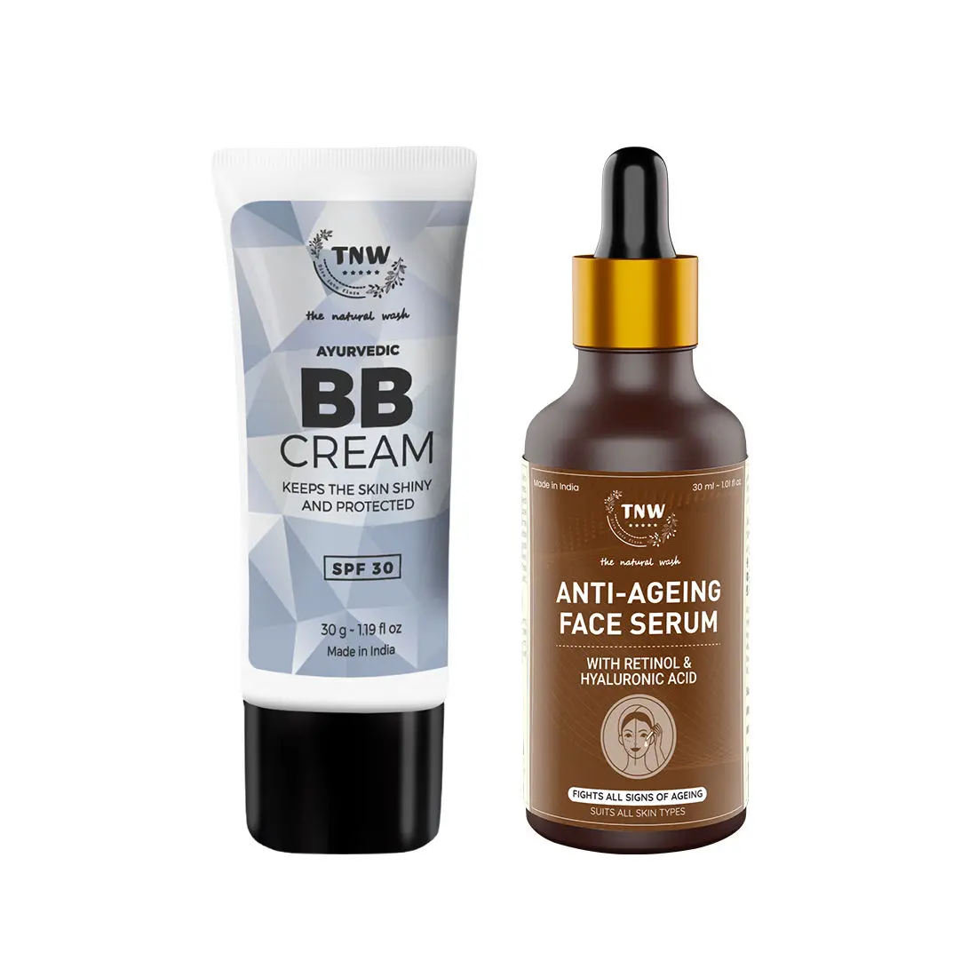 Combo of 2- BB Cream 30gm + Anti Aging Face Serum30ml