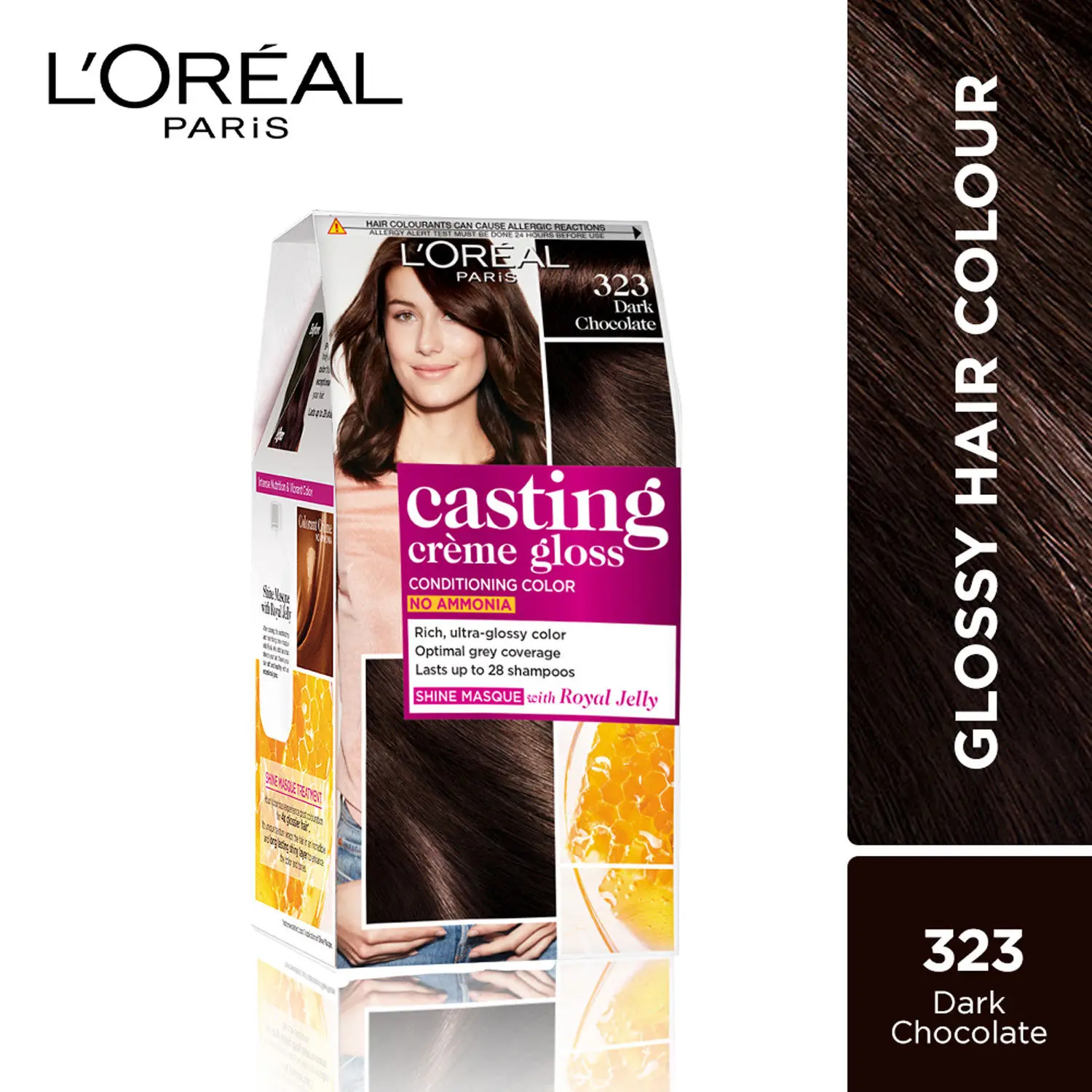 L'Oreal Paris Casting Creme Gloss 323 Dark Chocolate (87.5 g + 72 ml)