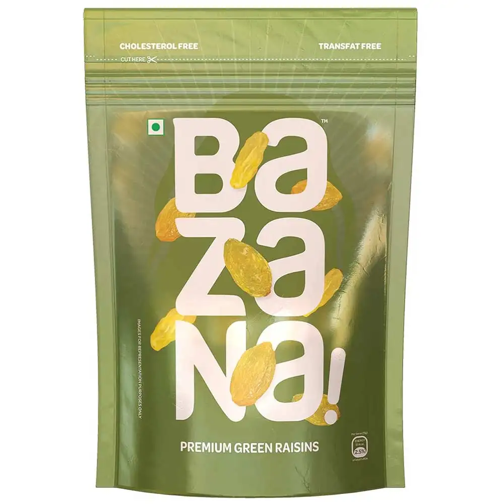 Bazana Premium Green Raisins,  Unflavoured  200 g