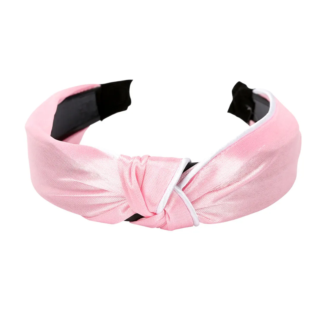 YouBella Hair Jewellery Satin Fabric Knot Shape Light Pink Head Band (YBHAIR_41369)