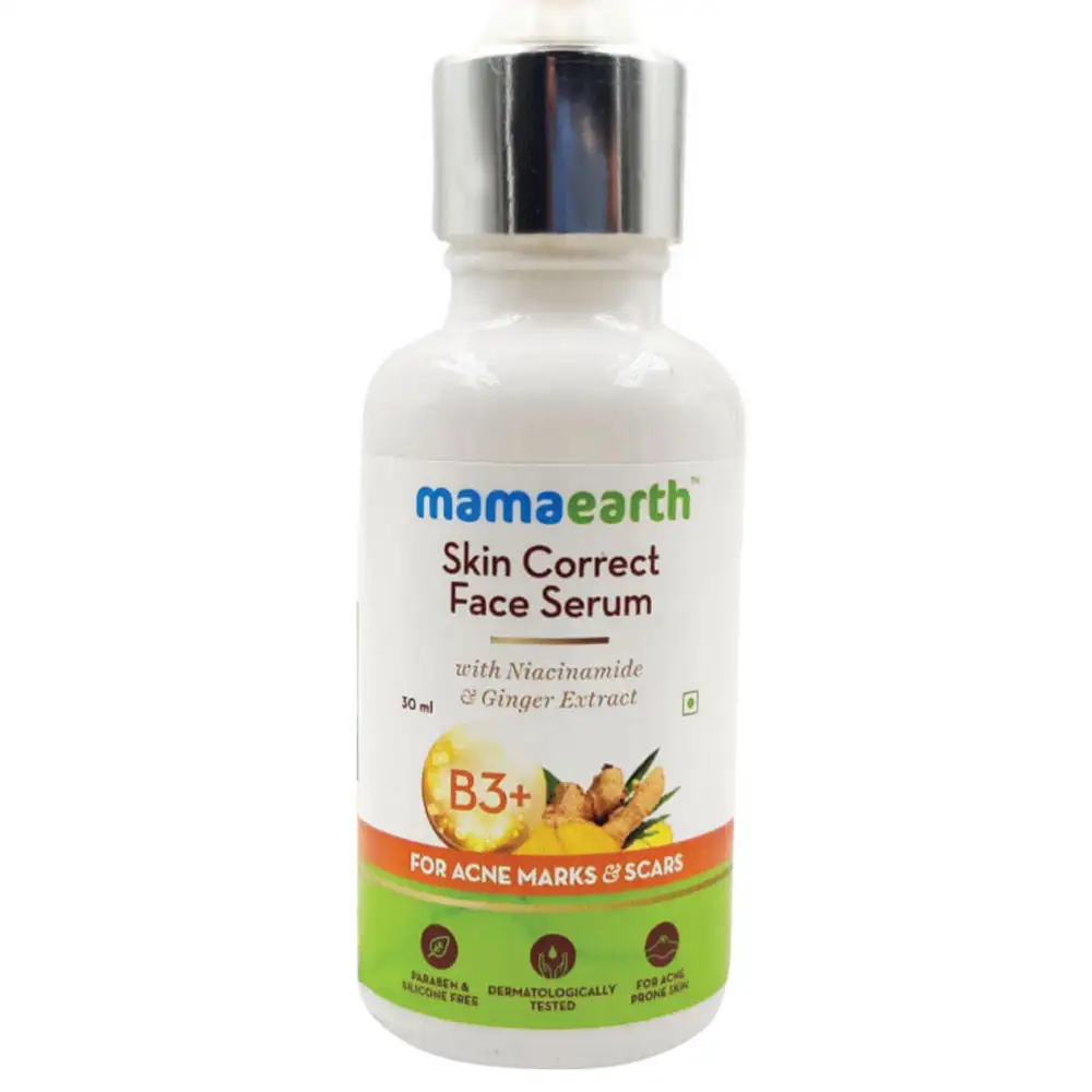 Mamaearth Skin Correct Face Serum,  30 ml  with Niacinamide & Ginger Extract for Acne Marks & Scars