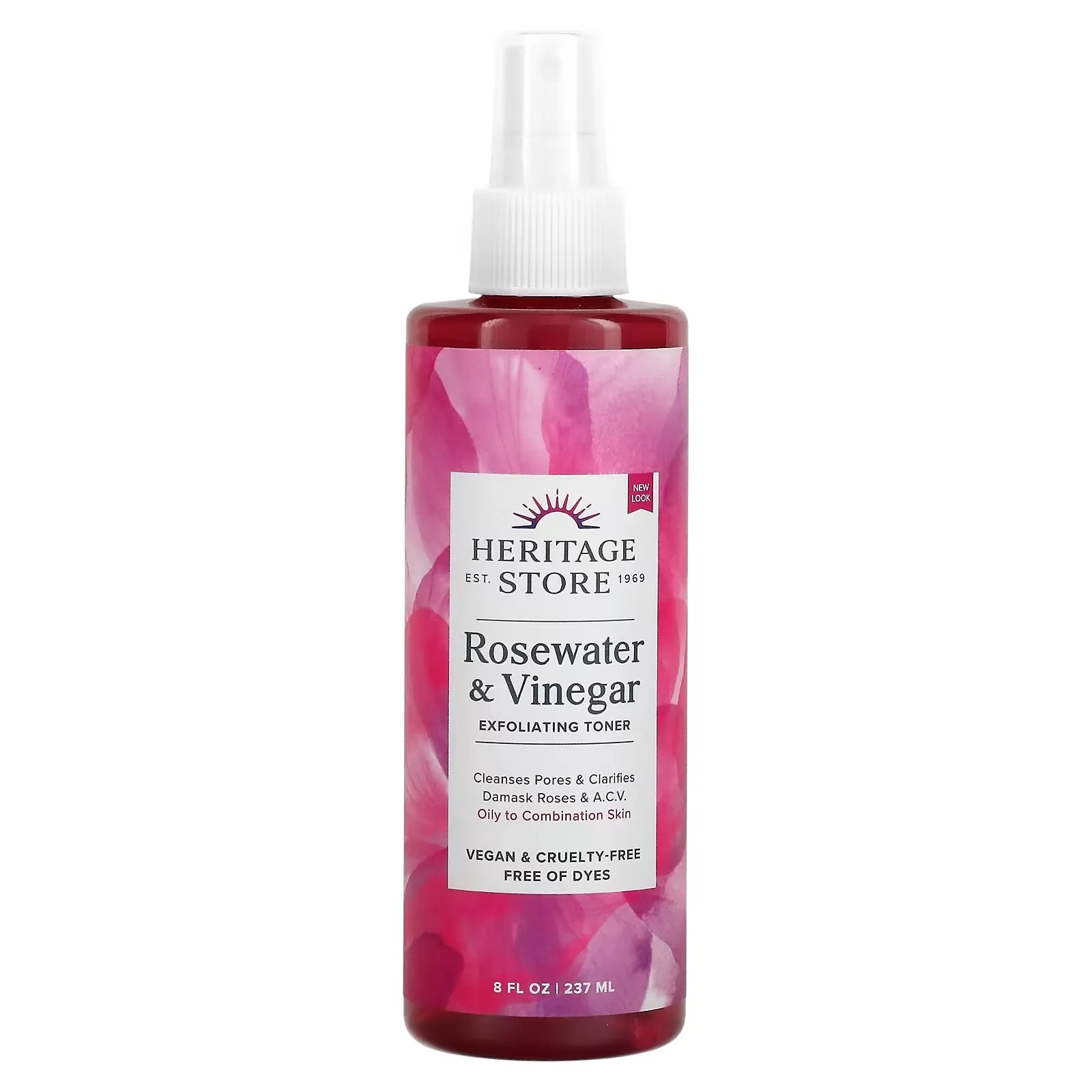 Rosewater & Vinegar, Exfoliating Toner, 8 fl oz (237 ml)