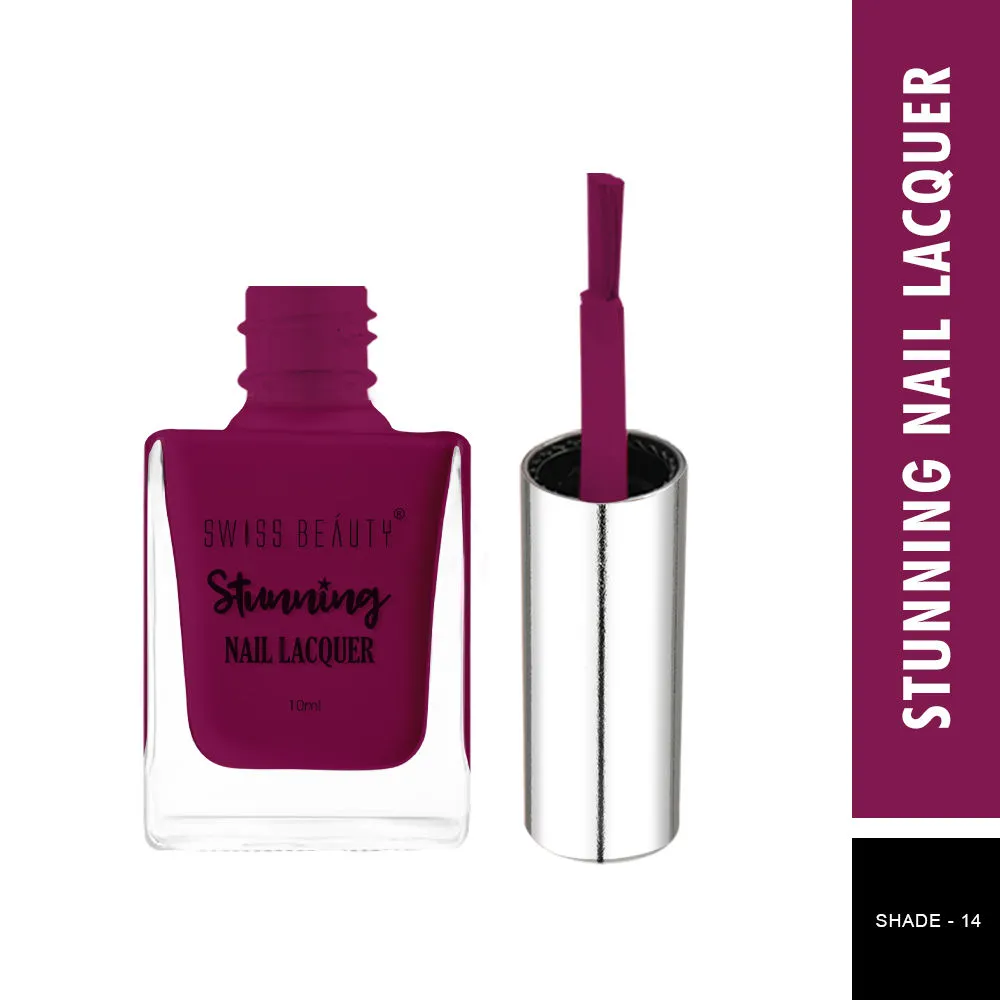 Swiss Beauty Stunning Nail Lacquer - 14 Hot Wine