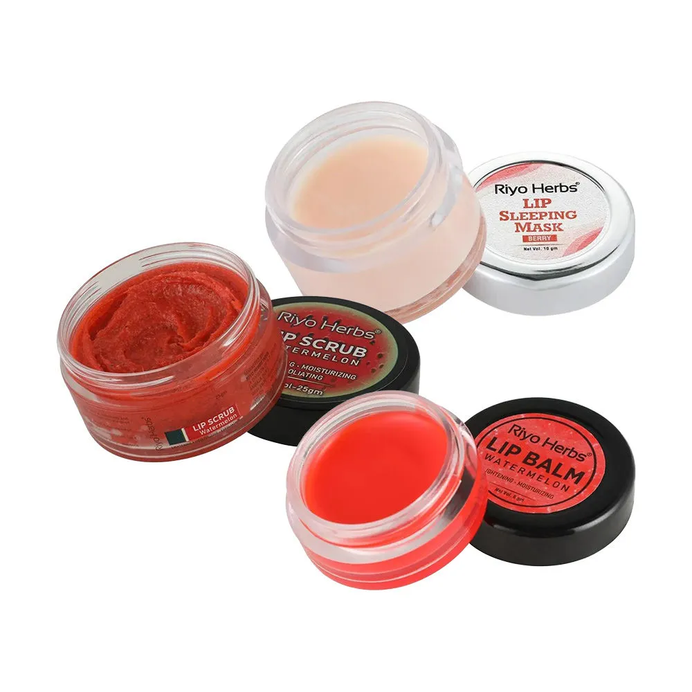 Riyo Herbs Lip Care Combo Lip Scrub + Lip Balm + Lip Sleeping Mask