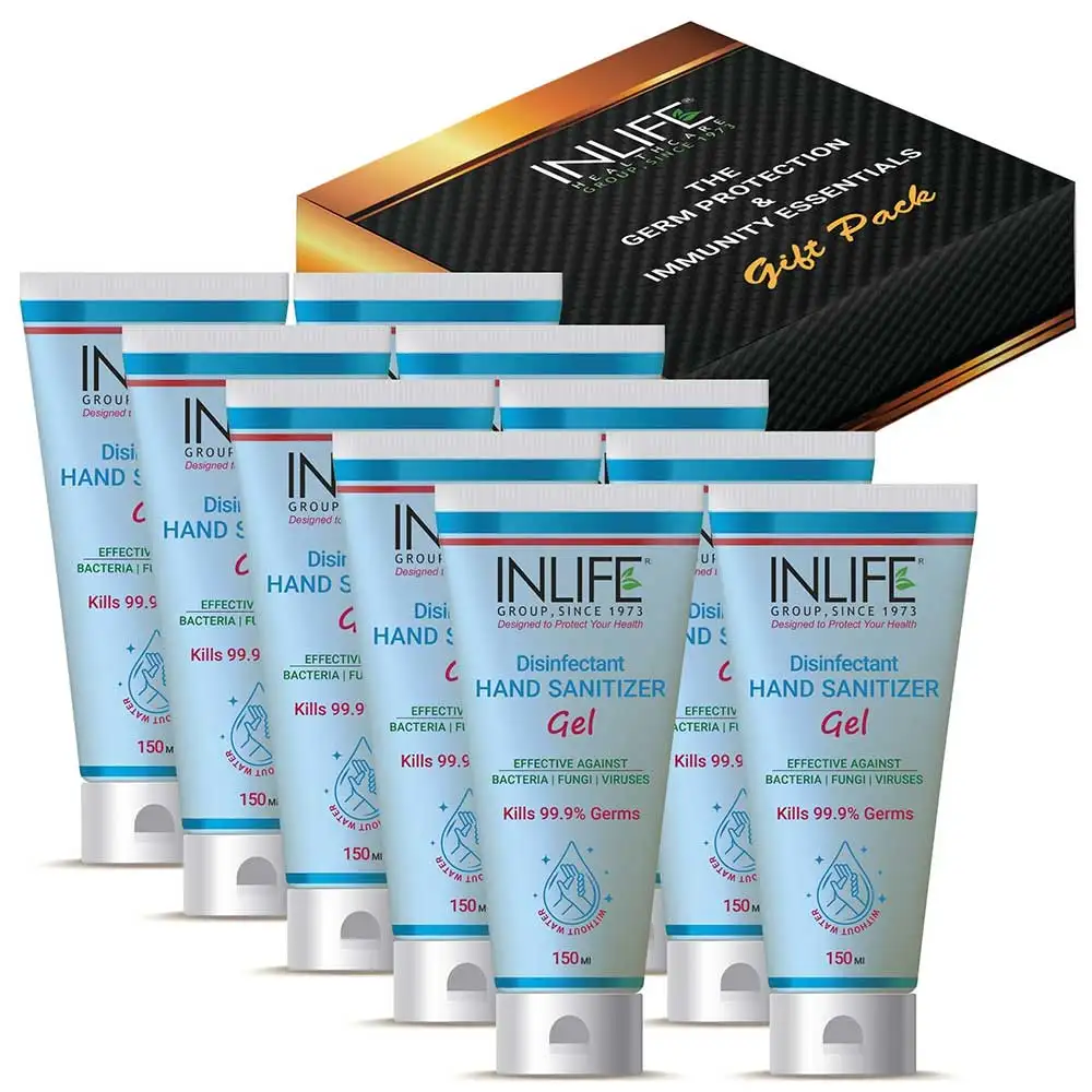 INLIFE Sanitizer Tube Diwali Gift Pack,  Fragrance Free  10 Piece(s)/Pack  Kills 99.9% Germs without Water