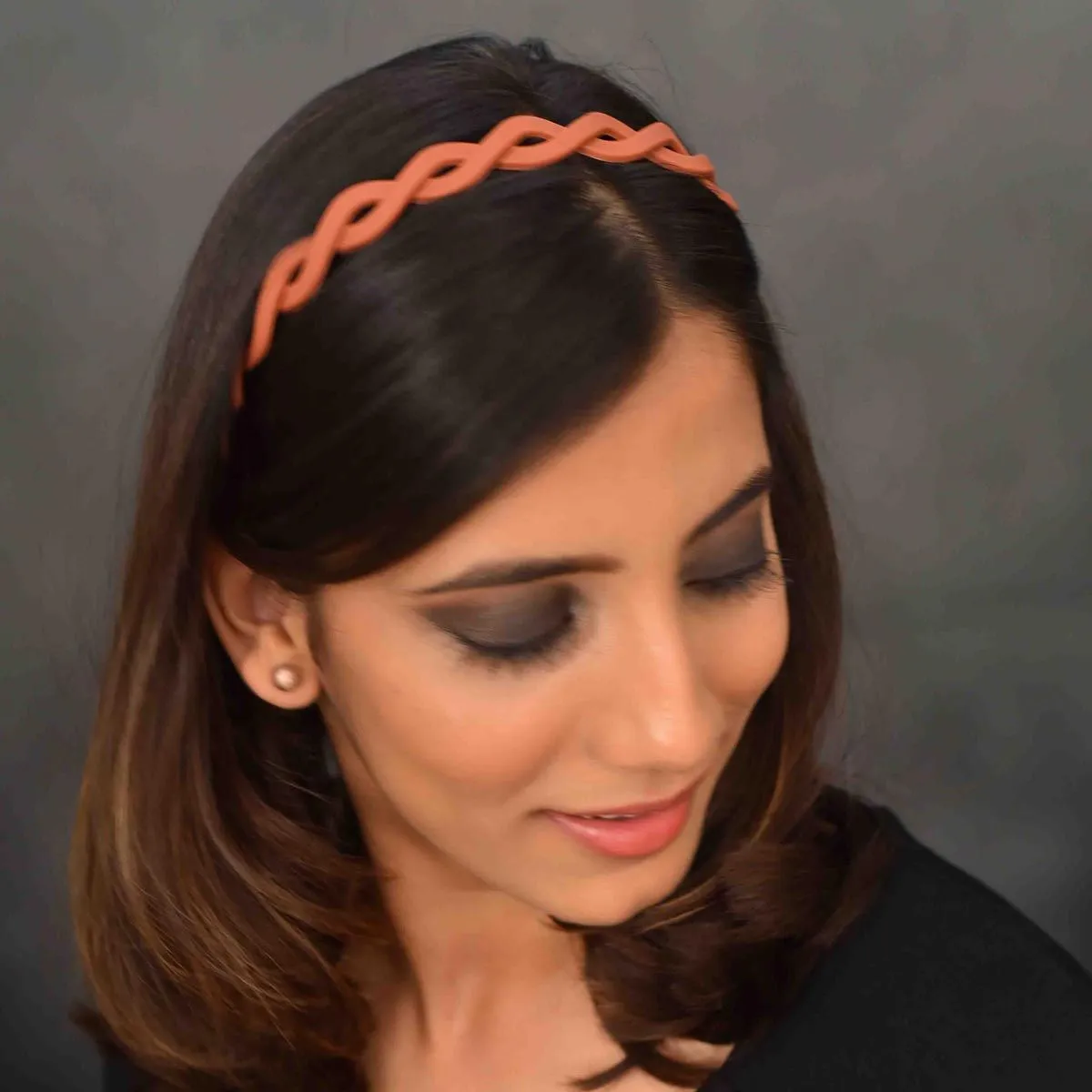 YoungWildFree Maroon Plastic Twisted Hair Band- Cute Simple Daywear Design For Women