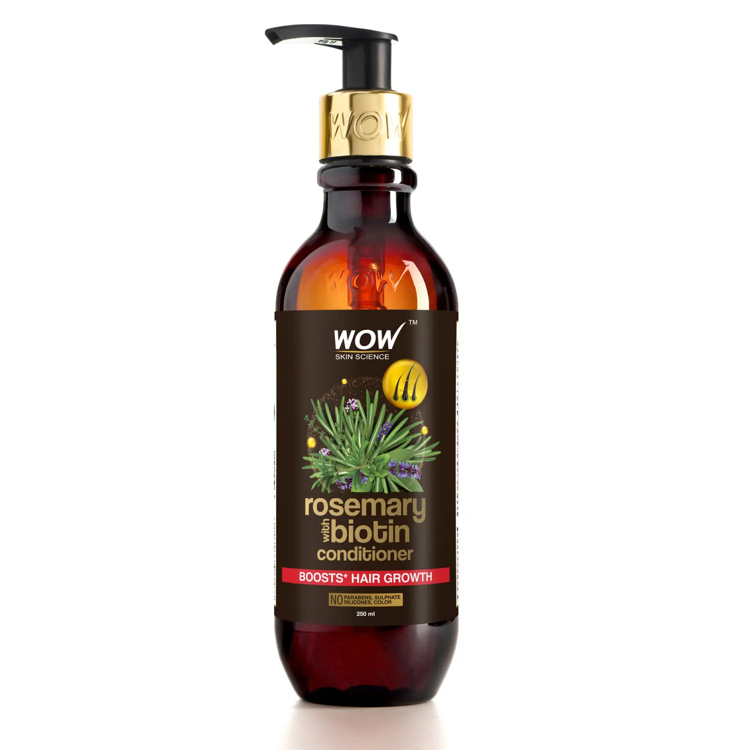 WOW Skin Science Rosemary & Biotin Anti Hair Fall Conditioner 250 ml | Prevents Tangling & Revives Dull Hair | Promotes Hair Growth & Prevents Hair Fall