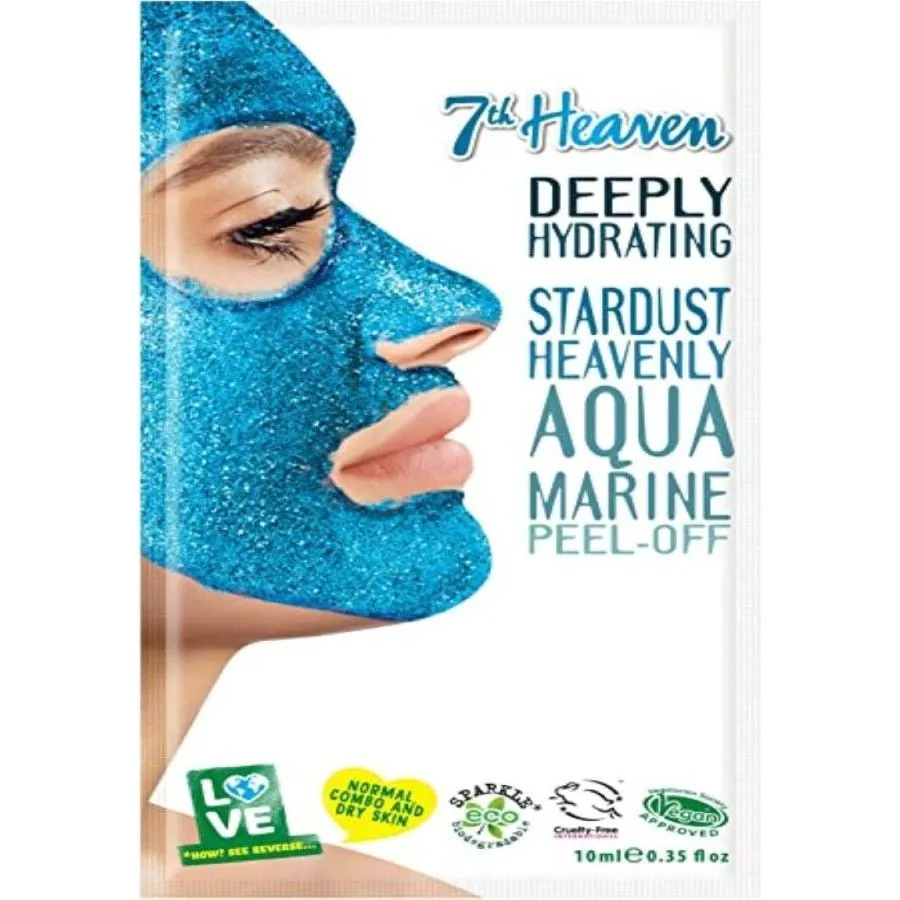 7th Heaven Stardust Heavenly Aquamarine Peel-off Mask, Coconut & Clay Mask