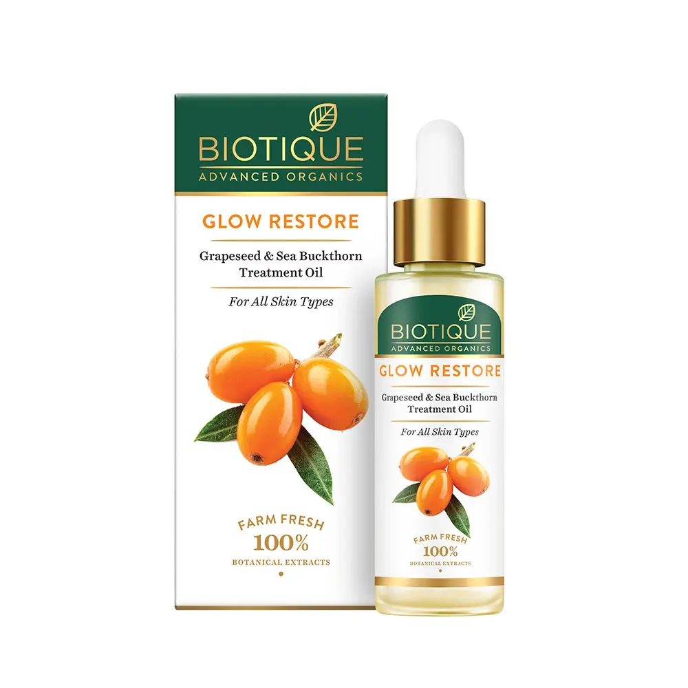 Biotique Advanced Organics Glow Restore Grapeseed & Sea Buckthorn Treatment Oil (30 ml)