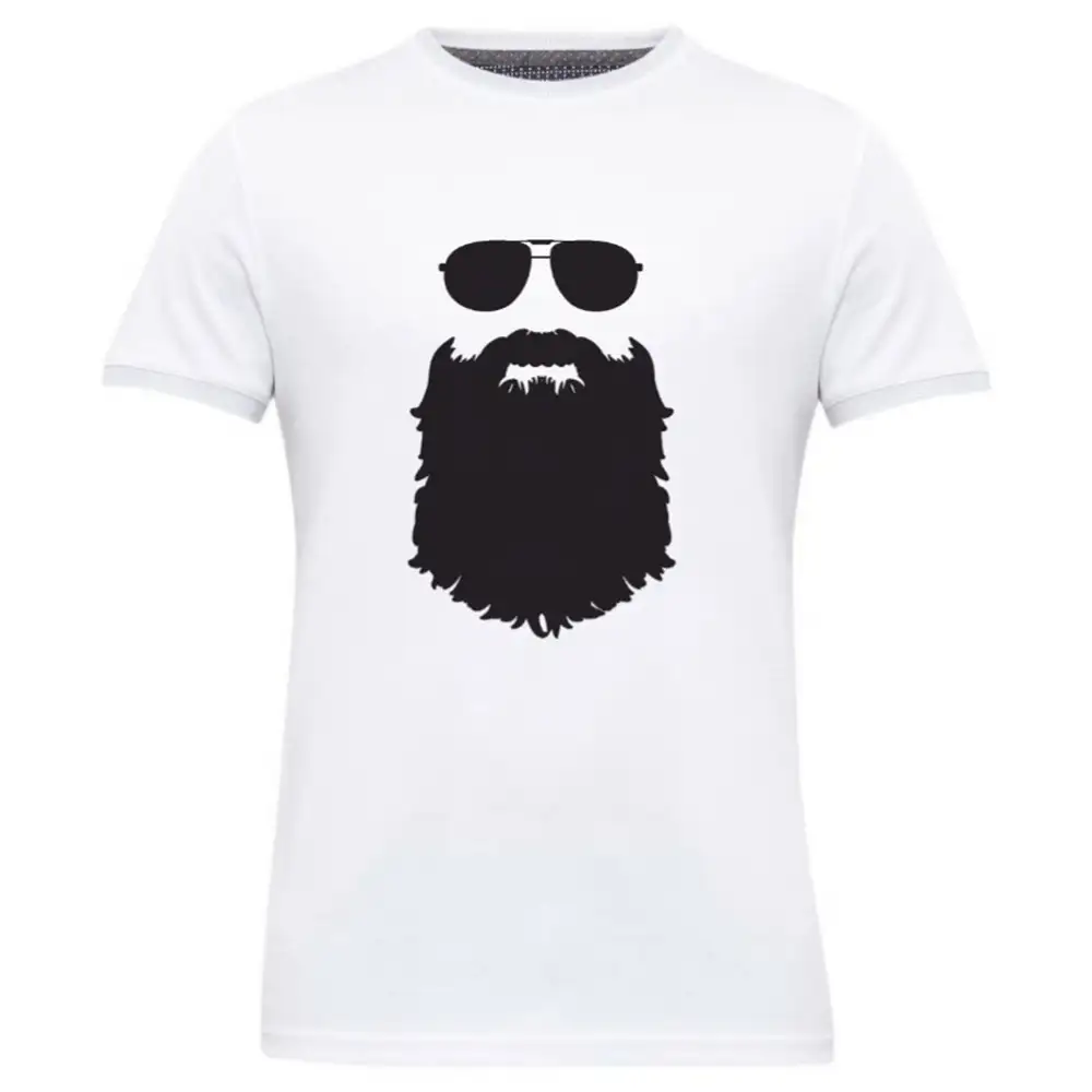 Gym Brute Beard T Shirt,  White  Large