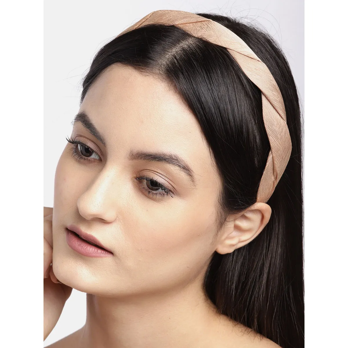 Blueberry Beige Pleated Hairband