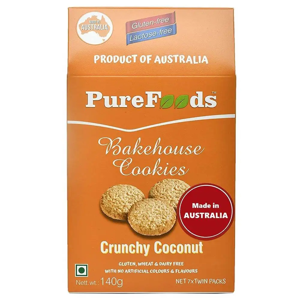 PureFoods Bakehouse Cookies,  140 g  Crunchy Coconut