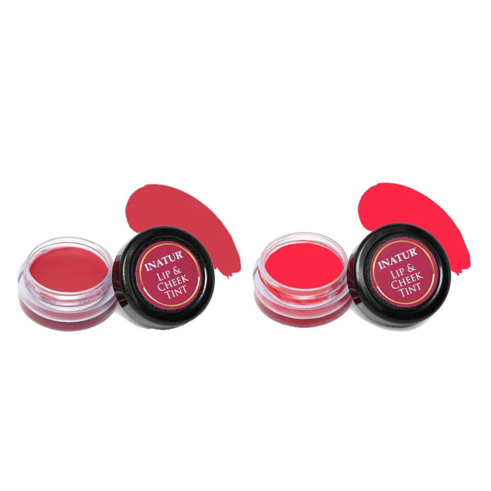 Inatur Lip & Cheek Tint Rose Berry and Peony Pink